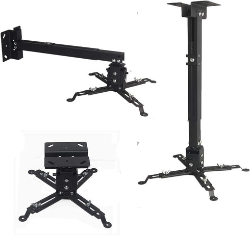 Coret 33 lbs Universal Projector Mount Adjustable Ceiling Wall Mount, Projector Extending Arms Mount for LCD/DLP Home
