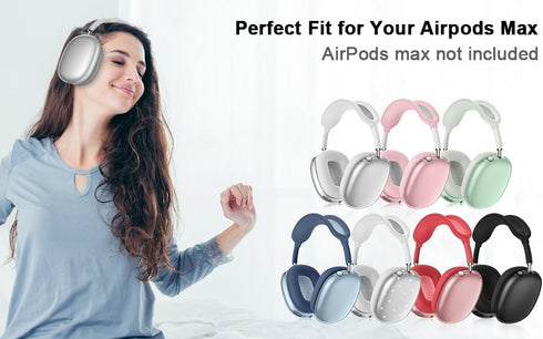 Clear Soft TPU Anti-Scratch Case Compatible with Apple AirPods Max, Ear Pad Cover, Headband Cover, Clear