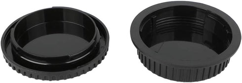 2 Pack Rear Lens Cap & Camera Body Cap Cover Kit for Canon EF EF-S Mount Cameras, EOS T7 T6 T5 T4i T5i T6i T6s