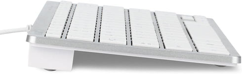 iKKEGOL USB Slim Mini Wired 78 Key Small Super Thin Compact Keyboard for Desktop Laptop PC, White