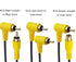 Elbow (15cm 2PCS) RCA Audio Cable Gold-Plated RCA line Lotus Male and Female Extension Lotus AV Video Cable Projector