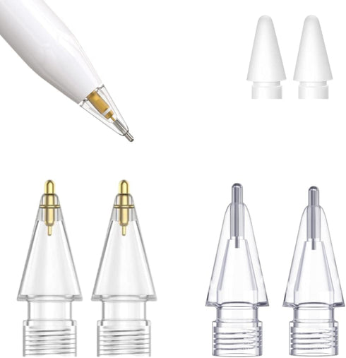 Compatible Replacement Pencil Tips for Apple 2nd 1st Gen iPad Pro Pencil, Fine Point Precise Control Resistance - White