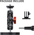 SUREWO Magnetic Camera Mount with Mini Universal Head, Magnetic Base Stand with 1/4"-20 Thread for GoPro Hero 12 11 10