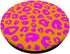 Cheetah Leopard Pattern Pink Orange PopSockets Standard PopGrip