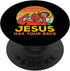 Jesus Has Your Back Jiu Jitsu Retro Christian Men Women Kids PopSockets Standard PopGrip