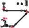 Super Camera Clamp Mount with Adjustable Magic Arm 22in, Articulating Arm with Dual Ball Head Adapter 1/4" Thread for