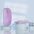 TENMOS M18 Bluetooth Mouse, USB C Rechargeable Wireless, Triple Mode (Dual Bluetooth+USB) - Purple