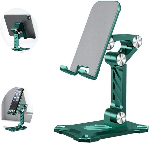 Pezixueran Phone Stand for Desk. Foldable Desktop Mobile Phone Stand with Angle Height