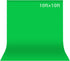 GLOSHOOTING Green Screen Backdrop, 10x10 ft Photography Chromakey Greenscreen Background Sheet, Polyester Collapsible