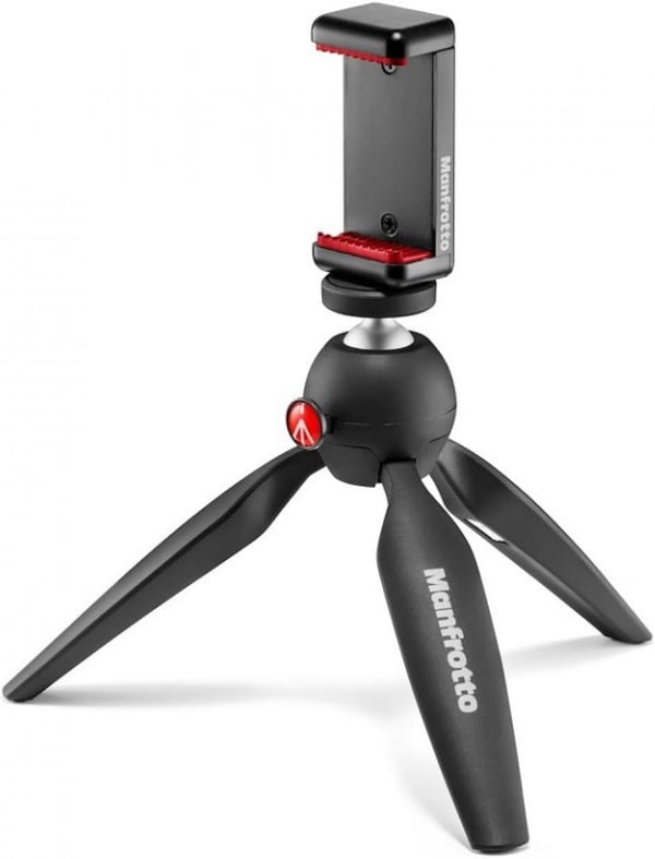 Manfrotto Mini Tripod with Universal Smartphone Clamp, Made in Italy, for iPhone with or Without Case, CSC, Vlogging,