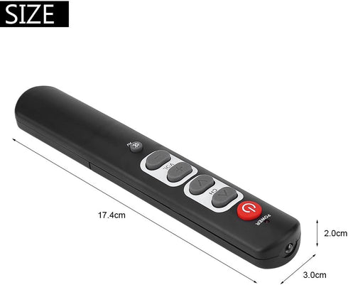 Universal Learning Remote Control with 6 Big Buttons for TV, STB, DVD, DVB, HiFi, VCR (Gray)