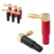 VCELINK Right Angle Banana Plugs, 4 Pairs/8 Pack, 90 Degree 4mm Gold Plated Speaker Connector