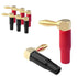 VCELINK Right Angle Banana Plugs, 4 Pairs/8 Pack, 90 Degree 4mm Gold Plated Speaker Connector
