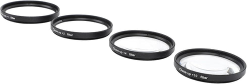 Yunir +1, +2, +4, +10 (62mm) Close Up Macro Lens Filter Kit with Lenses for Photography, Optical Glass Filters, Double