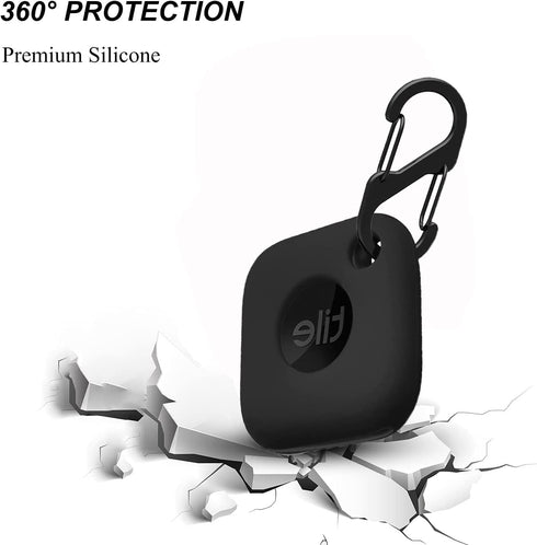 4PCS Soft Silicone Case for Tile Mate Tracker 2022 with Carabiner Accessories