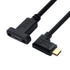 chenyang USB 3.1 Gen 2 10Gbps USB C Male to Female 90 Degree Right Angled Fast Charging Data Transfer Cable, 0.3M