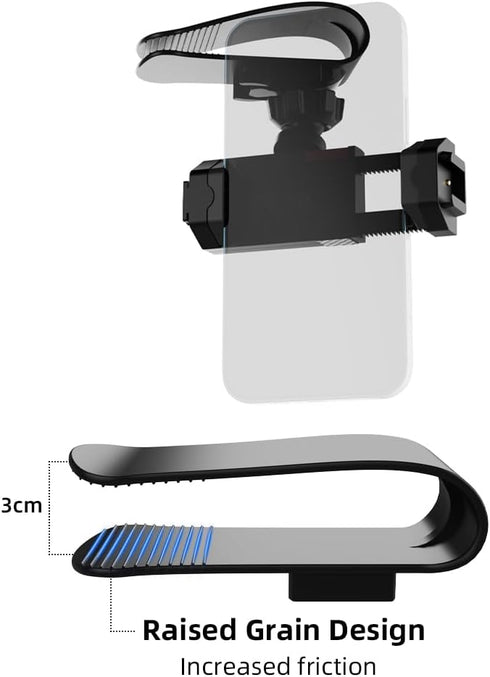 SOH Car Sun Visor Mount, Adjustable Long Arm Phone Holder for iPhone 15 Pro Max/14/13 Pro/Max/Mini/Samsung