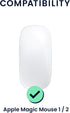 kwmobile Silicone Cover Compatible with Apple Magic Mouse 1/2 Cover - Soft Mouse Protector Grip - Light Blue