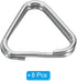 PATIKIL Camera Strap Lug Ring, 8 Pack Metal Triangle Split Ring Hook Adapter for Camera Shoulder Strap, Silver Black