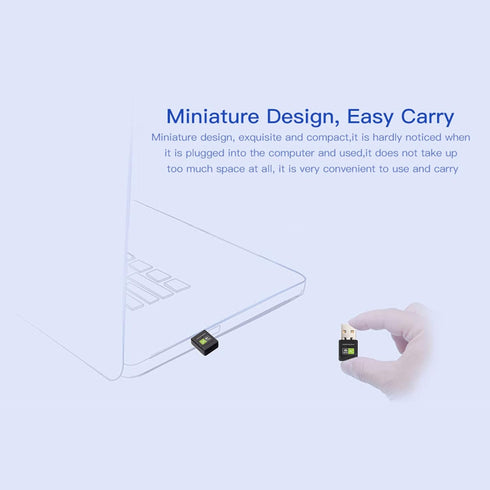 Free Driver USB Wifi Adapter for PC, AC600M USB Wifi Dongle 802.11ac Wireless Network Adapter for Desktop Laptop