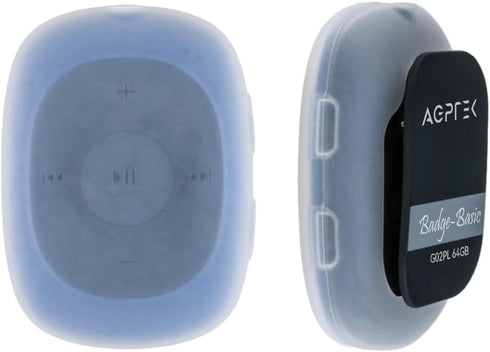 AGPTEK 64GB MP3 Clip Player with FM Shuffle, Portable Music Player with Sweatproof Silicone Case for Sports
