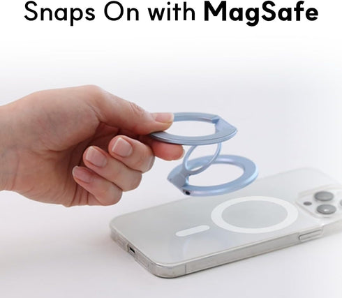 STANDX 360 Phone Ring Holder for MagSafe Case, Strong Magnetic Cell Phone Grip, Rotation Kickstand Compatible