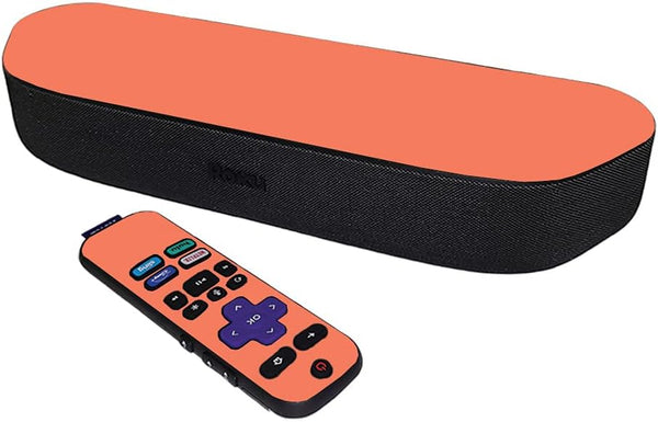 MIGHTY SKINS MightySkins Skin Compatible with Roku Streambar Media Player (2020) - Solid Salmon