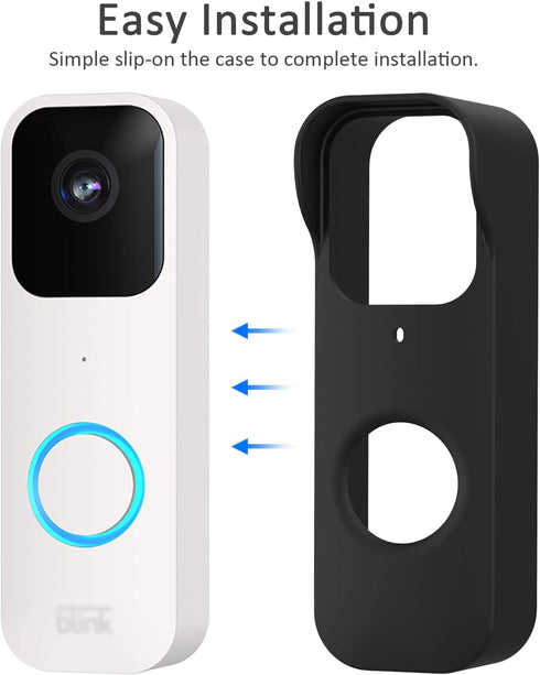 LEFXMOPHY Camera Case for Blink Video Doorbell, Black Silicone Waterproof Protective Skin