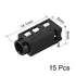 uxcell 3.5 mm Audio Jack Connector PCB Mount Female Socket 4 Pin PJ-320A, 15pcs