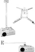 Universal Projector Ceiling and Wall Mount - Sturdy Steel Bracket for Projectors up to 20kg with Easy Installation - White