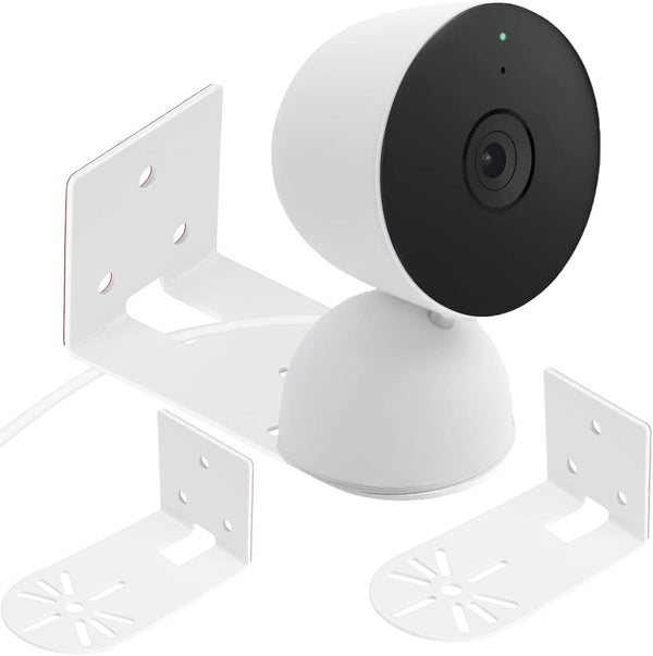 2Pack Adhesive Metal Wall Mount for Google Nest Indoor 2nd Generation Security Cam Wired, No Drilling VHB Stick On or