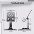 SIORGDMN 360 (2 Pack,Dark Cell Phone Stand for Desk,Metal Base,Adjustable,Foldable Cellphone Holder Rotation Smartphone