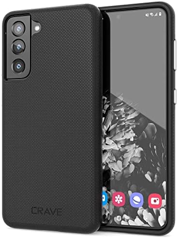 Crave Dual Guard Case for Samsung Galaxy S21, Shockproof Protection Dual Layer - Black (S21 5G, 6.2 inch)