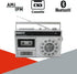 HANNLOMAX HX-601K Portable AM/FM Radio Cassette Recorder with Bluetooth, Records from Built-in Mic or Radio, AC/DC