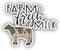Generic Farm Fresh Milk Sticker Cute Cow Farm Vinyl Decal, Rustic Dairy Design