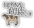 Generic Farm Fresh Milk Sticker Cute Cow Farm Vinyl Decal, Rustic Dairy Design