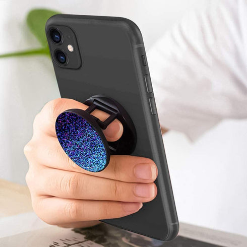 Multi-Function Cell Phone Stand, 4 Pack Blue Black Marble Heart Expanding Grip for Smartphones and Tablets, PENGY-45