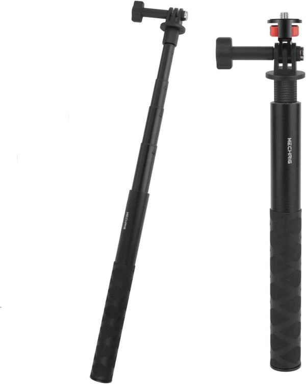 Mechrig 47" Invisible Selfie Stick for Action Cameras, Extendable Monopod Pole (8.8"-47.2") with
