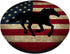 Patriotic Distressed American Flag Black Horse PopSockets Adhesive PopGrip