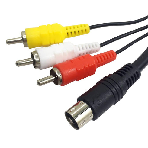 AFUNTA 6 Feet RCA Connection Cord, Standard AV Cable Compatible with Sega Genesis 2 & 3