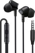 Wired Earbuds Headphones with Microphone, Noise Isolating Stereo Bass, In-Ear Earphones for Smartphones, Tablets, Black
