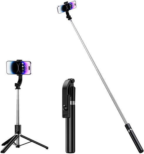 Tianle Selfie Stick, 51 Inch Phone Tripod Extendable Cell Phone Tripod Stand with