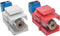 Tripp Lite RCA Female Audio to Screw Terminal Keystone Jack Kit, Blue, Red/White (A050-000-ST-KJ)