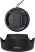 EW-53 Lens Hood and 49mm Lens Cap - Compatible for Canon M50II M50 M6 kit EF-M 15-45mm F/3.5-6.3 Lens