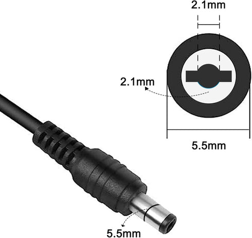 12V DC 2A Wall Power Supply Adapter, 2.1mm x 5.5 Plug, AC 100-240V to DC 12Volt Transformers
