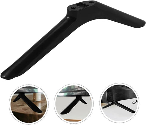 DIYEAH 2pcs 55 Inch Replacement Tv Stand Legs for LCD LED Tvs, Heavy Duty Black Plastic Pedestal Base with Screws