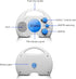 Shower Radio, Portable AM/FM Shower Radio, Waterproof Hanging Shower Radio Built-in Speaker Adjustable Volume Battery Operated Shower Radios for Bathroom Kitchen, Outdoor(Blue+White)
