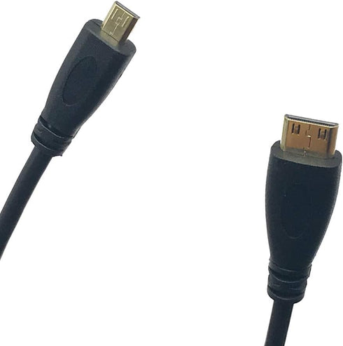 Seadream 2Pack 1Feet Micro HDMI Type D Male to Mini HDMI Type C Male Connector Adapter Cable