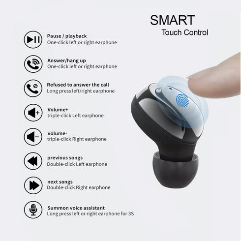 Kamon K30 Wireless Earbuds with Wireless Charging Case, Bluetooth 5.1, Touch Control Waterproof, Built-in Mic Headset