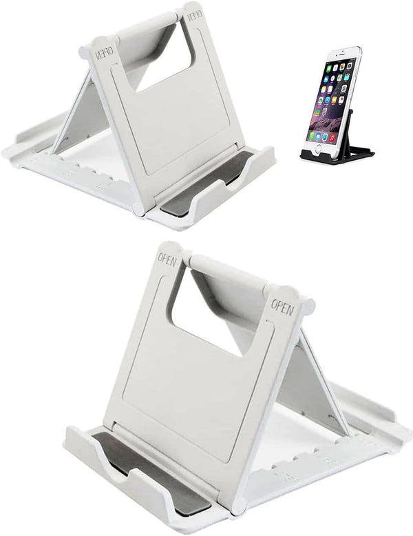 HZZADZXW Portable Cell Phone Stand Holder for Desk, 2 Pack Foldable Pocket-Sized Adjustable